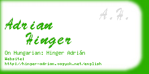 adrian hinger business card